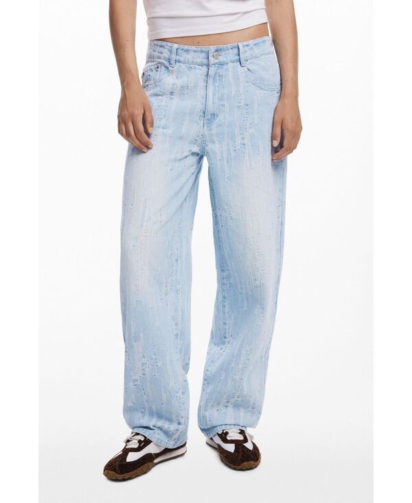 デジグアル レディース ボトムス デニムパンツ ジーンズ Desigual Womens Ripped effect jeans Light blue ブルー 25,480円