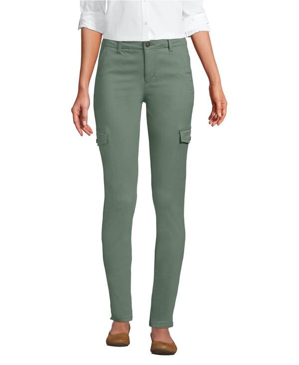 ランズエンド レディース ボトムス カジュアルパンツ Lands End Womens Mid Rise Slim Cargo Chino Pants Lily pad green グリーン 22,980円