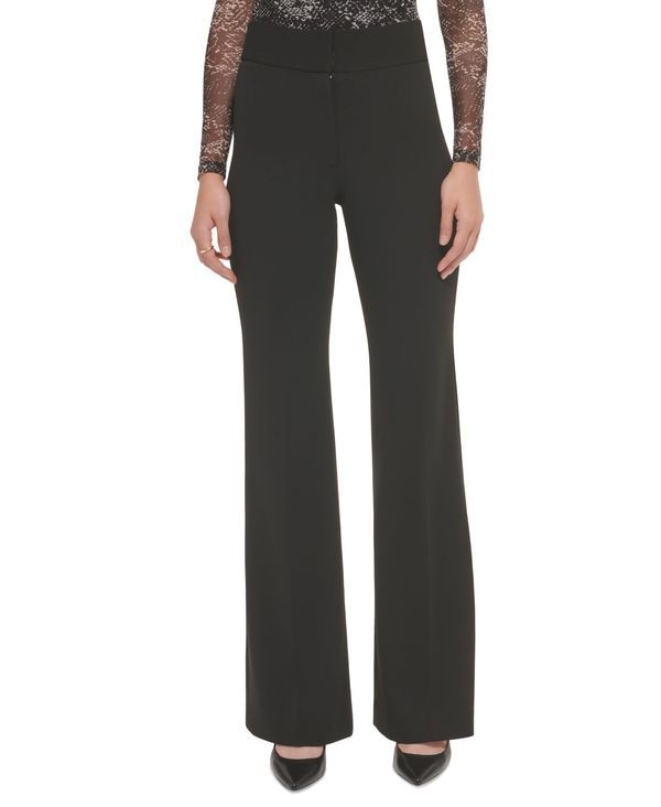 ダナ キャラン ニューヨーク レディース ボトムス カジュアルパンツ ワイドレッグ ハイウエスト パンツ DKNY Polished High Waist Wide Leg Trousers Blac 28,480円