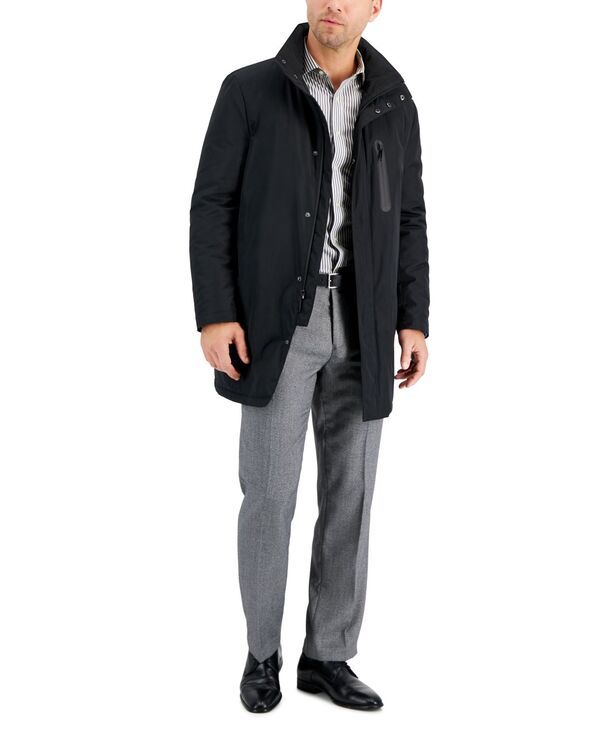 カルバンクライン メンズ アウター ジャケット・ブルゾン コート Calvin Klein Mens SlimFit Extreme Raincoat Black ブラック