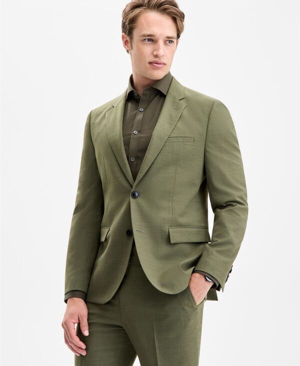 ヒューゴボス メンズ アウター ジャケット・ブルゾン ジャケット Hugo Boss Mens ModernFit Solid Suit Jacket Green グリーン