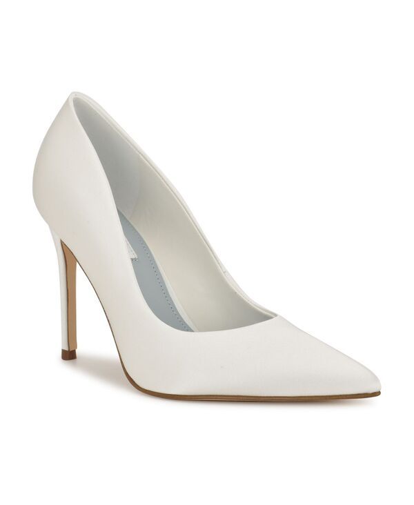 ナインウェスト レディース シューズ パンプス サテン Nine West Womens Fresh Bridal Satin Stiletto Pumps White Satin ホワイト