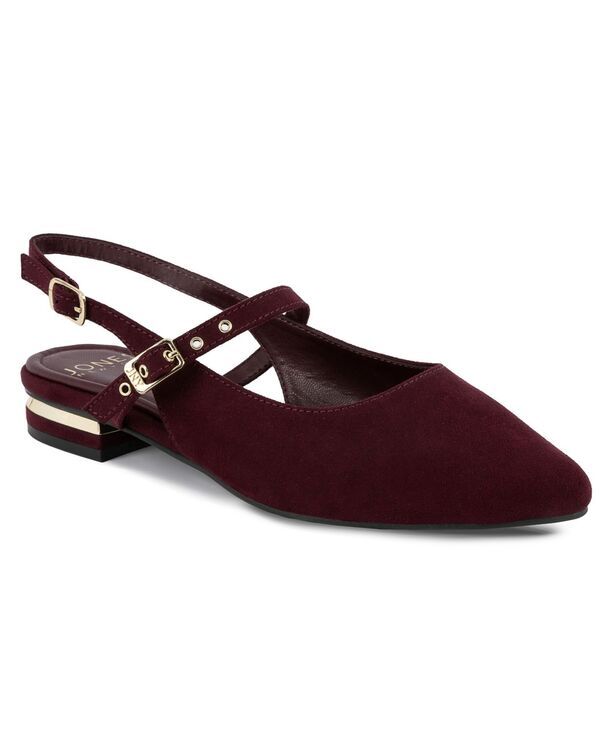 ジョーンズニューヨーク レディース シューズ パンプス Jones New York Womens Quinema Slingback Mary Jane Flats Burgundy バーガンディ