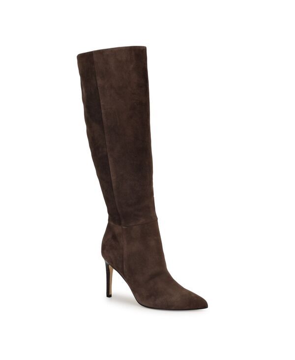 ナインウェスト レディース シューズ パンプス トール ブーツ Nine West Womens Richy Tall Stiletto Boots Regular Wide Calf Dark Br