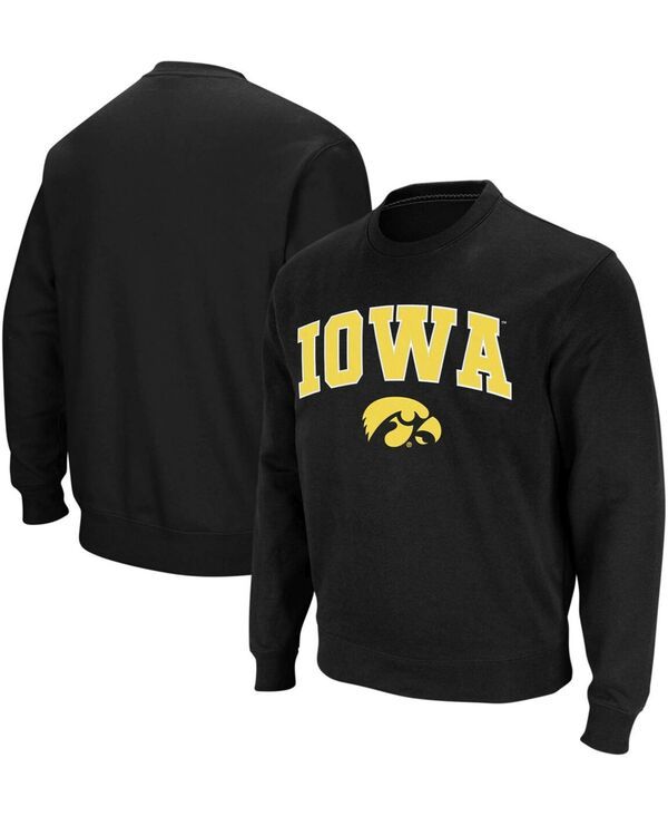 コロシアム メンズ アウター パーカー・スウェット クルーネック スウェット シャツ ロゴ Colosseum Mens Iowa Hawkeyes Arch and Logo Crew Neck S