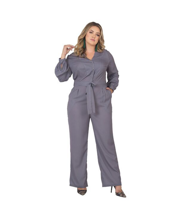 スタンダーズ アンド プラクティス レディース トップス シャツ プラスサイズ クロップド ジャンプスーツ Standards Practices Plus Size Long Sleeve Crop