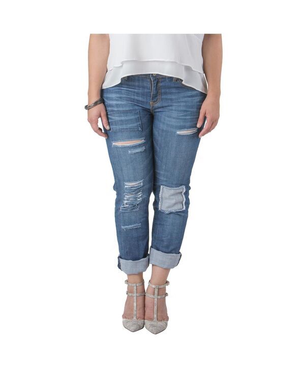スタンダーズ アンド プラクティス レディース ボトムス デニムパンツ プラスサイズ ジーンズ Standards Practices Plus Size Women Distressed And P