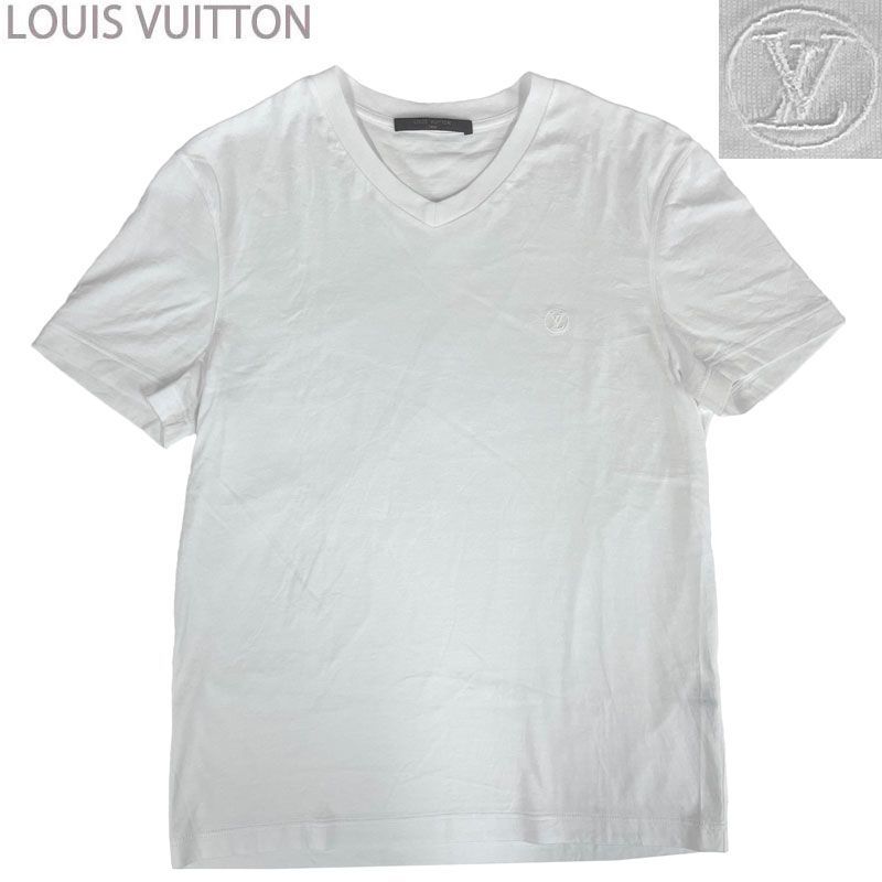 LOUIS VUITTON ルイ・ヴィトン　サークルLV刺繍Tシャツ 中古】LOUIS VUITTON ルイ・ヴィトン LVサークルロゴ刺繍 半袖Tシャツ