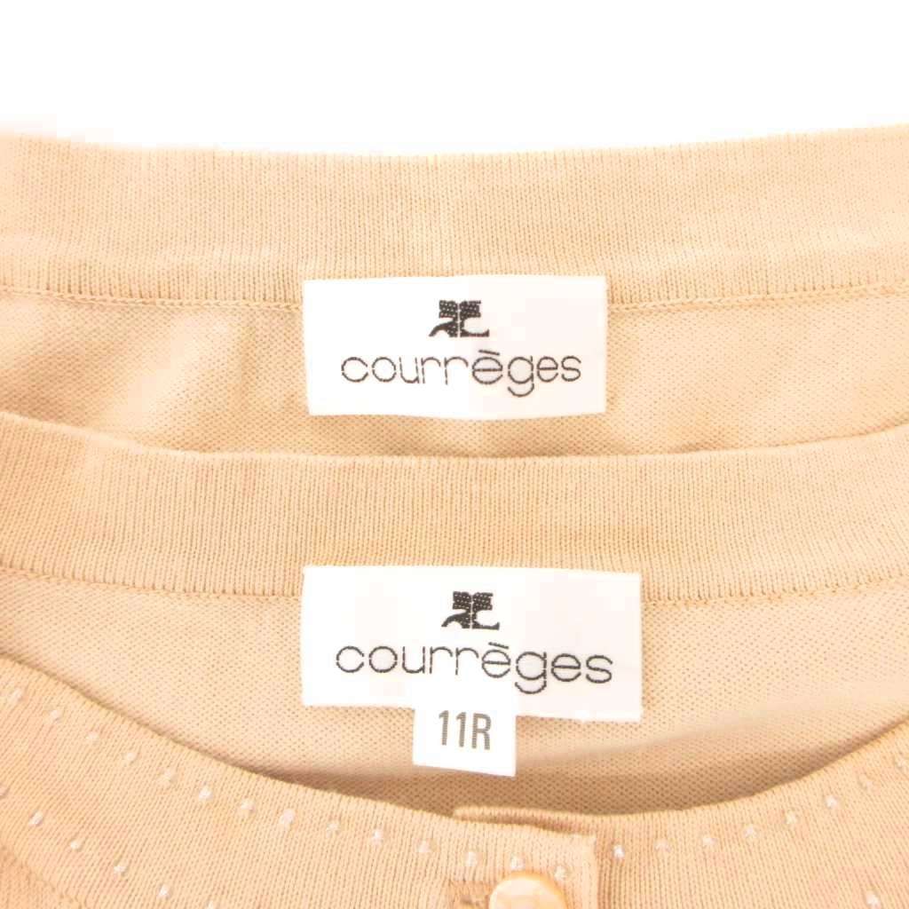 クレージュ courreges アンサンブルニット カーディガン 11R ペール