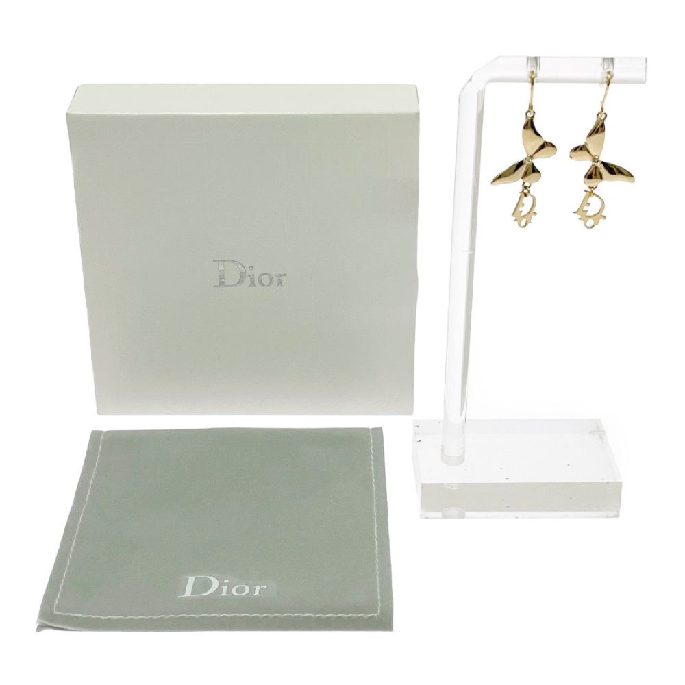 【中古】【箱付き】 Dior ディオール GP スイング バタフライ ピアス ゴールド 621256 ピアス