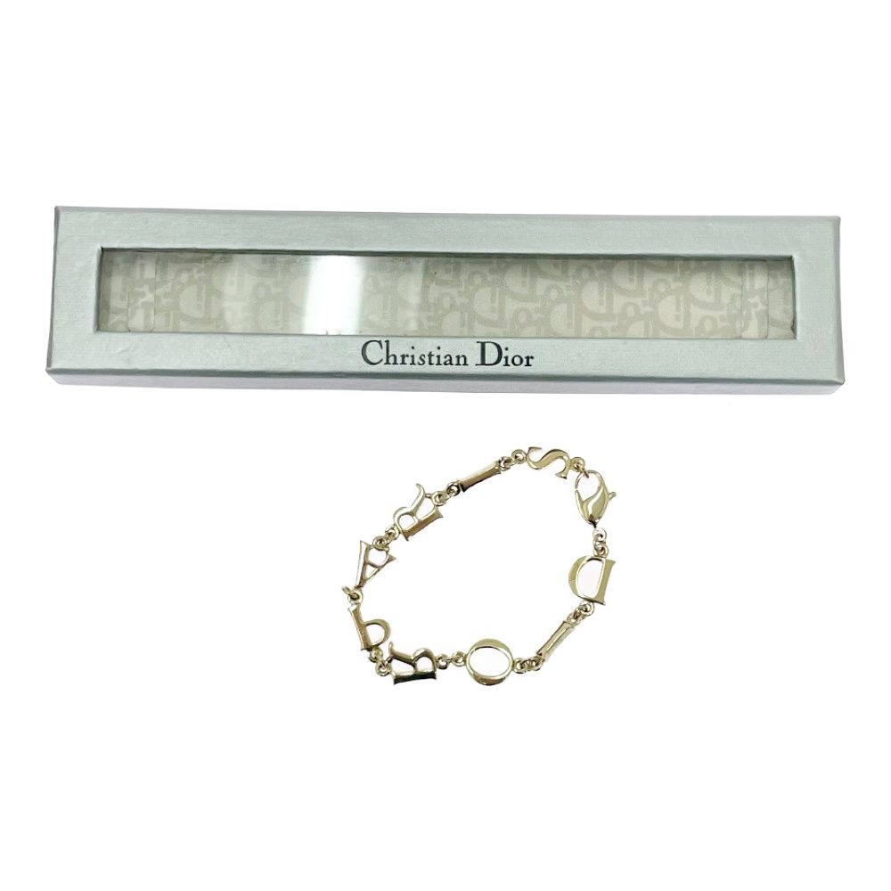 【中古】【箱付き】 Christian Dior クリスチャンディオール GP ロゴブレスレット ゴールド 621152 ブレスレット