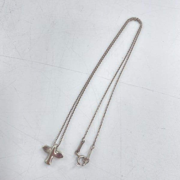 中古】Tiffany バードクロスネックレス シルバー ティファニー 925[10