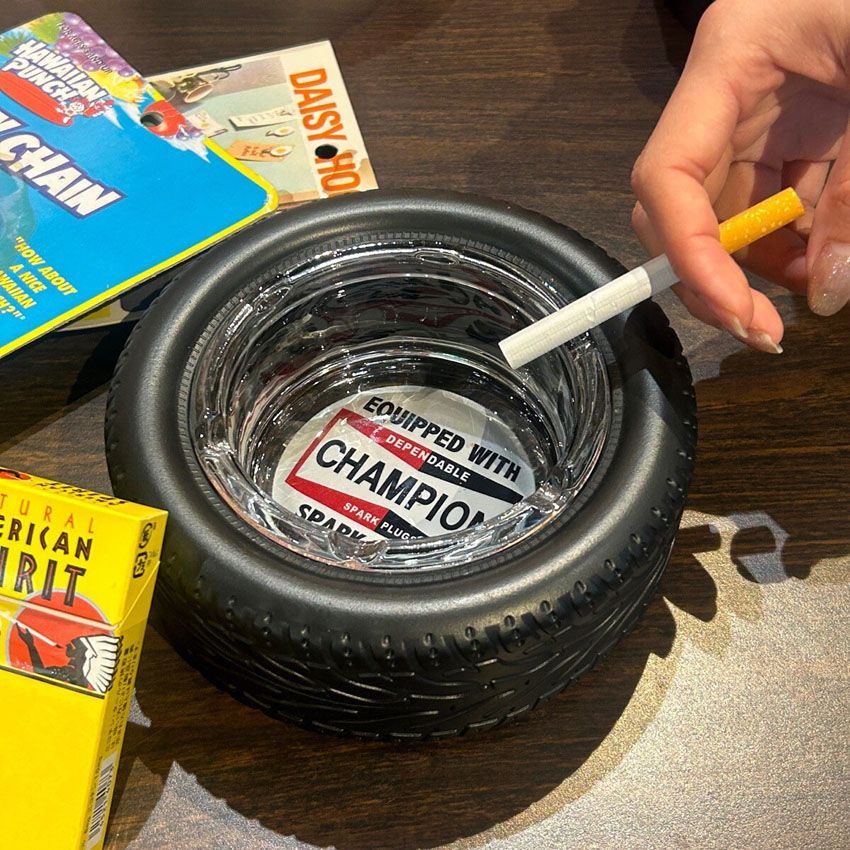 ROUTE66 タイヤアッシュトレイ 卓上灰皿 ルート66 TIRE ASHTRAY - メルカリ