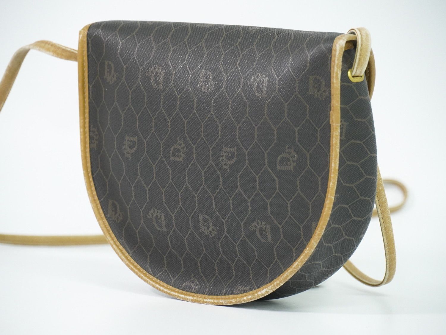 本物 クリスチャン ディオール Christian Dior ハニカム柄 ショルダー