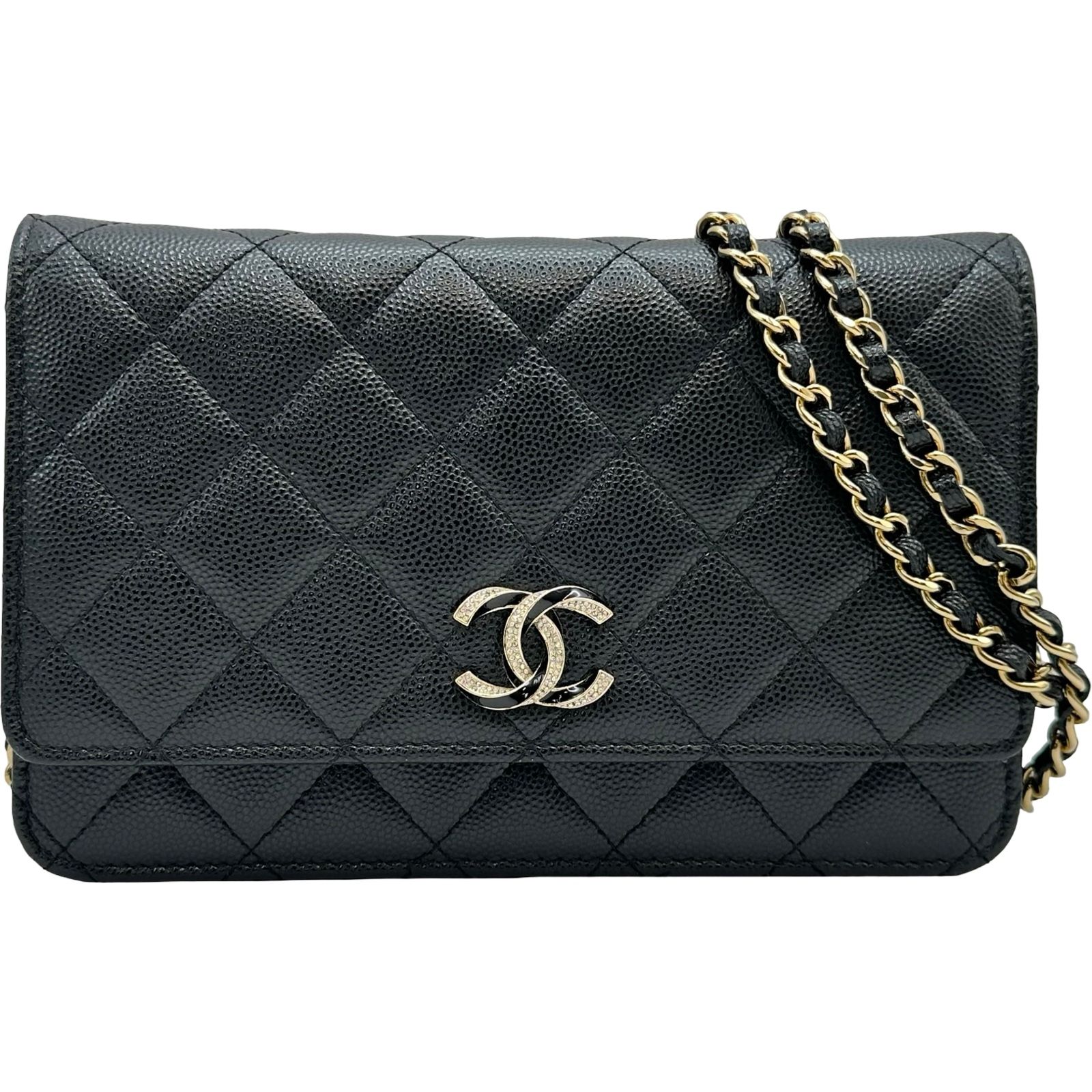 シャネル CHANEL マトラッセチェーンウォレット AP4171 ブラック ゴールド金具 キャビアスキン レディース ショルダーバッグ 286,200円