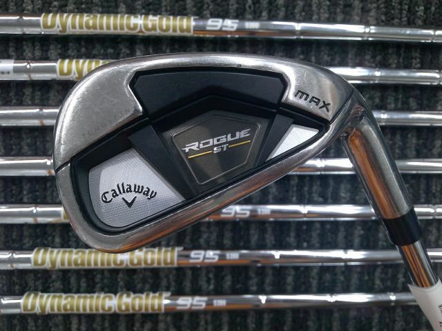 中古 アイアンセット キャロウェイ ROGUE ST MAX/Dynamic Gold 95/S200