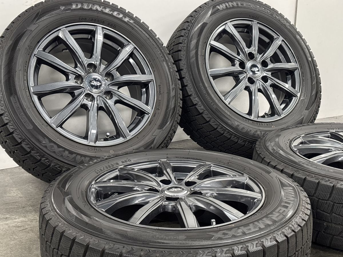 美品 バリ溝】テッド 16in 6.5J +40 PCD114.3 ダンロップ ウィンター