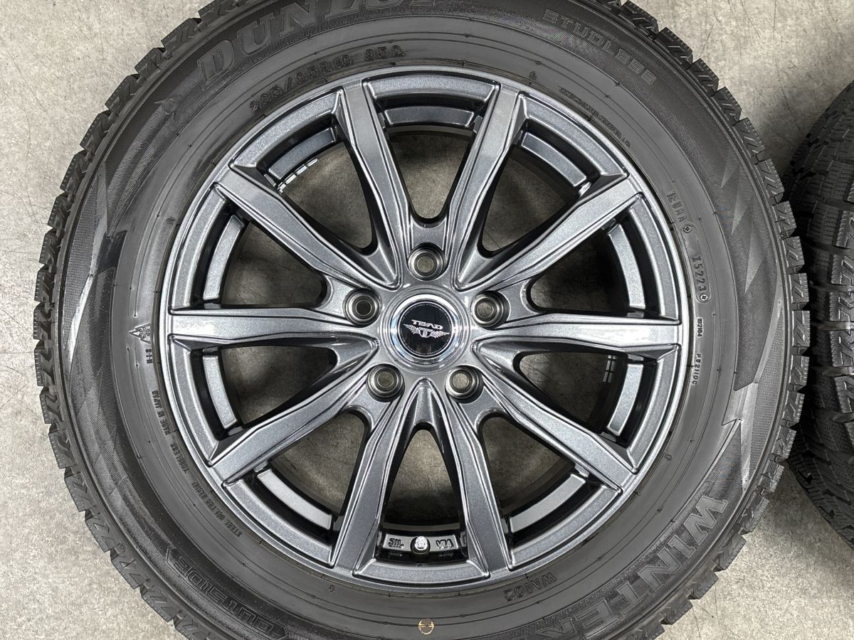 美品 バリ溝】テッド 16in 6.5J +40 PCD114.3 ダンロップ ウィンター