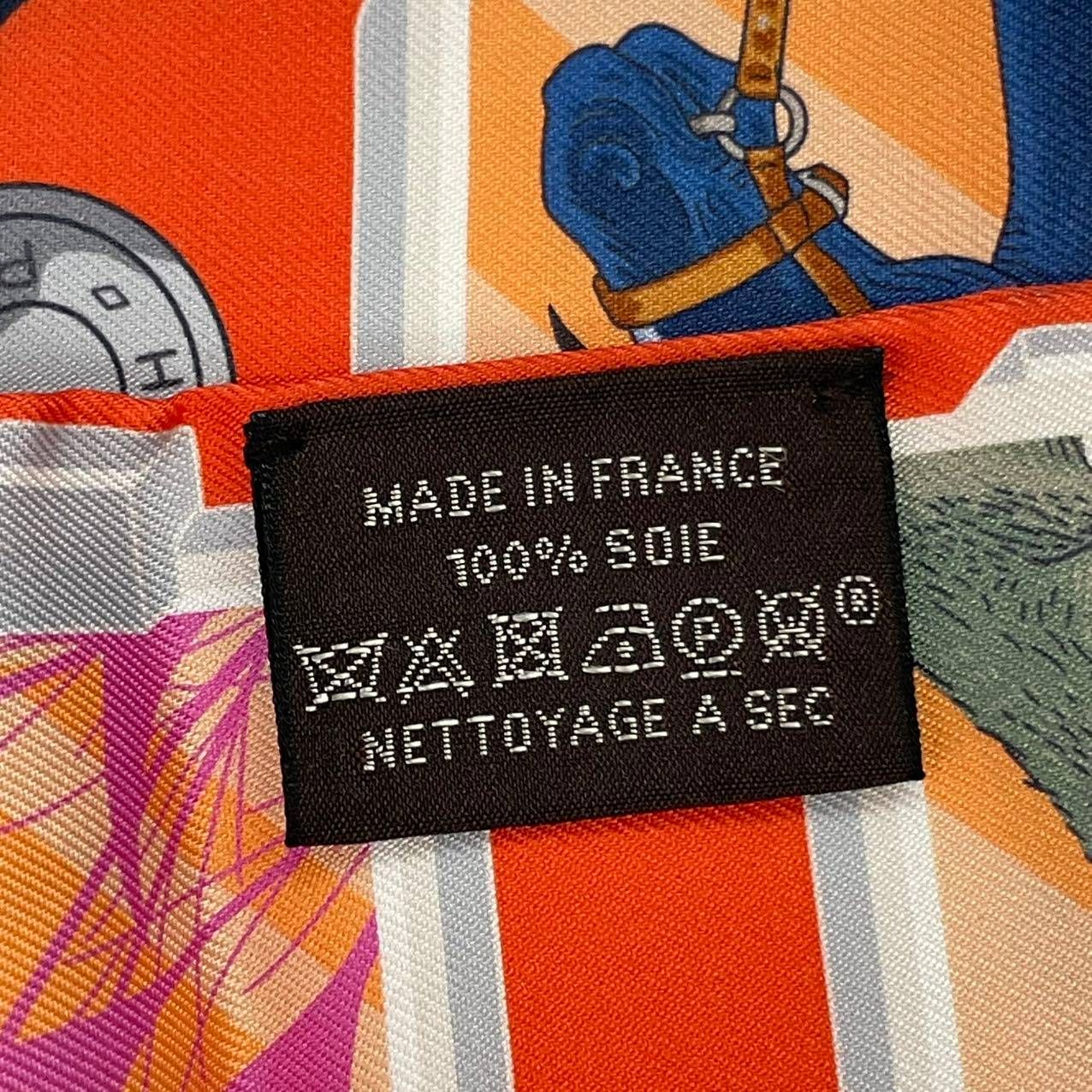 【極美品】HERMES　エルメス☆ツイリー シルクスカーフ オレンジ 833 極美品 HERMES エルメス 2023秋冬 スカーフ ツイリー シルク HERMES