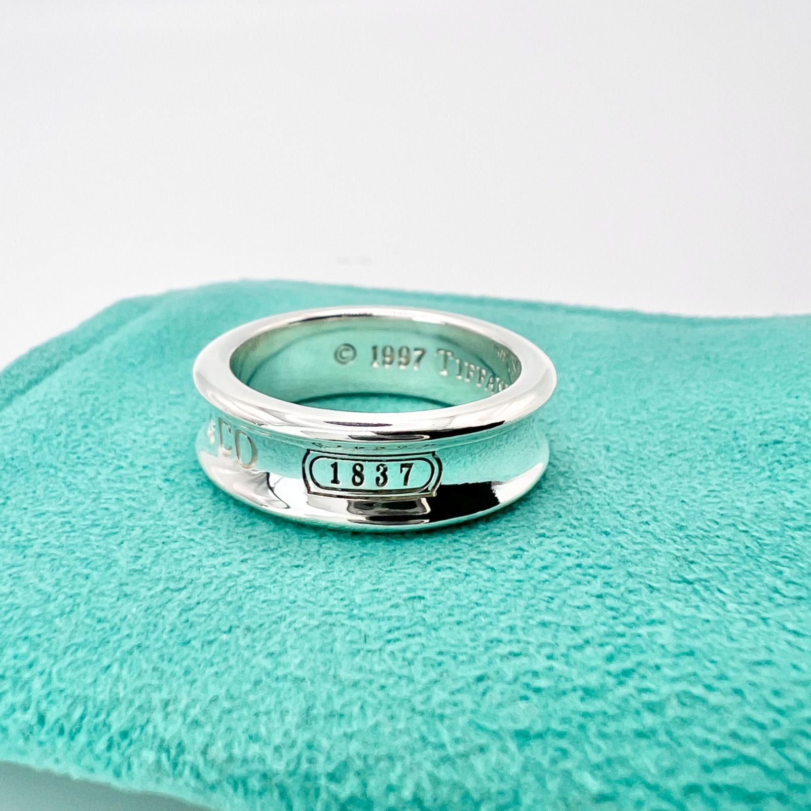 極美品 ティファニー 1837 ナロー リング 17号 TIFFANY&CO. SV925