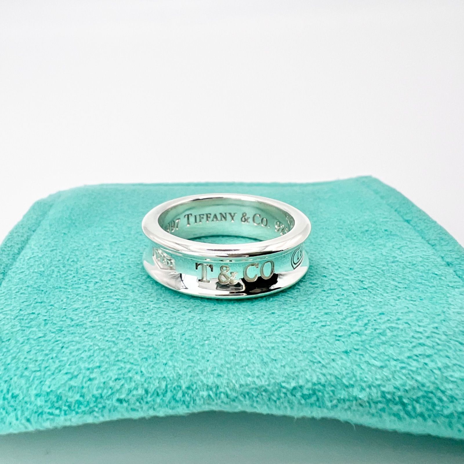 極美品 ティファニー 1837 ナロー リング 17号 TIFFANY&CO. SV925