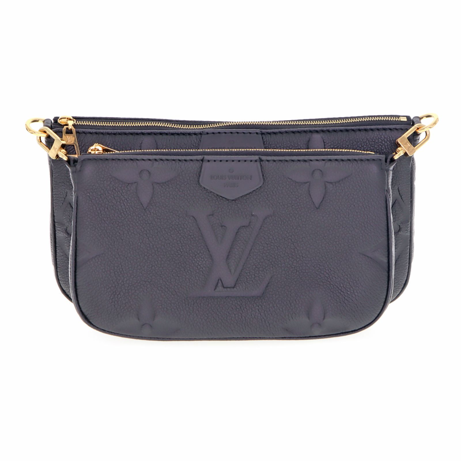 【中古】LOUIS VUITTON ルイ・ヴィトン M80399 ミュルティ・ポシェット・アクセソワール モノグラム・アンプラント ポシェット ショルダーバッグ クラッチバッグ レディース メンズ バッグ ノワール ブラック ブランド 141,990円