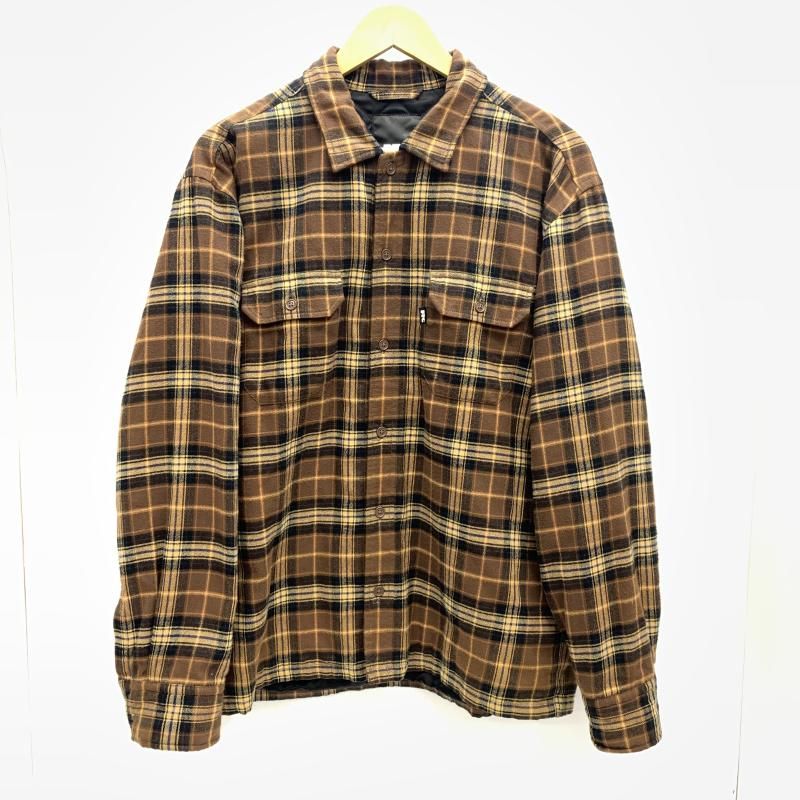 【中古】FTC QUILTED LINED PLAID NEL SHIRT M ブラウン　エフティーシー[92] 9,825円