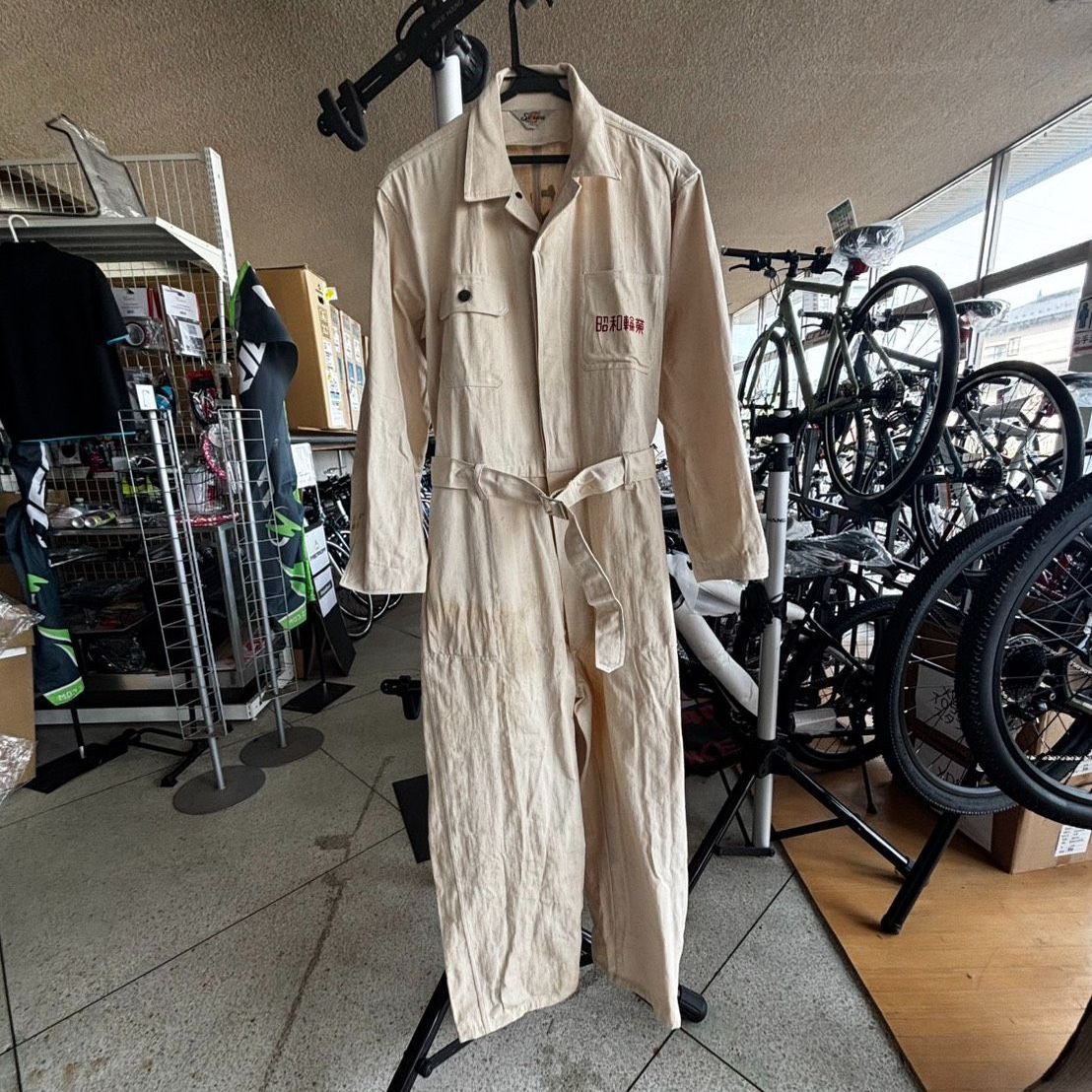 昭和レトロ デッドストック つなぎ オールインワン ベージュ サイズ大