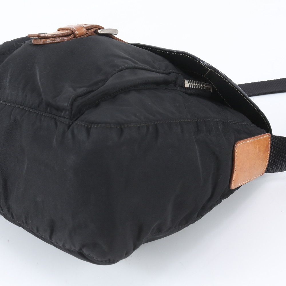 極美品 プラダ テスート ナイロン パイソン レザー ショルダーバッグ