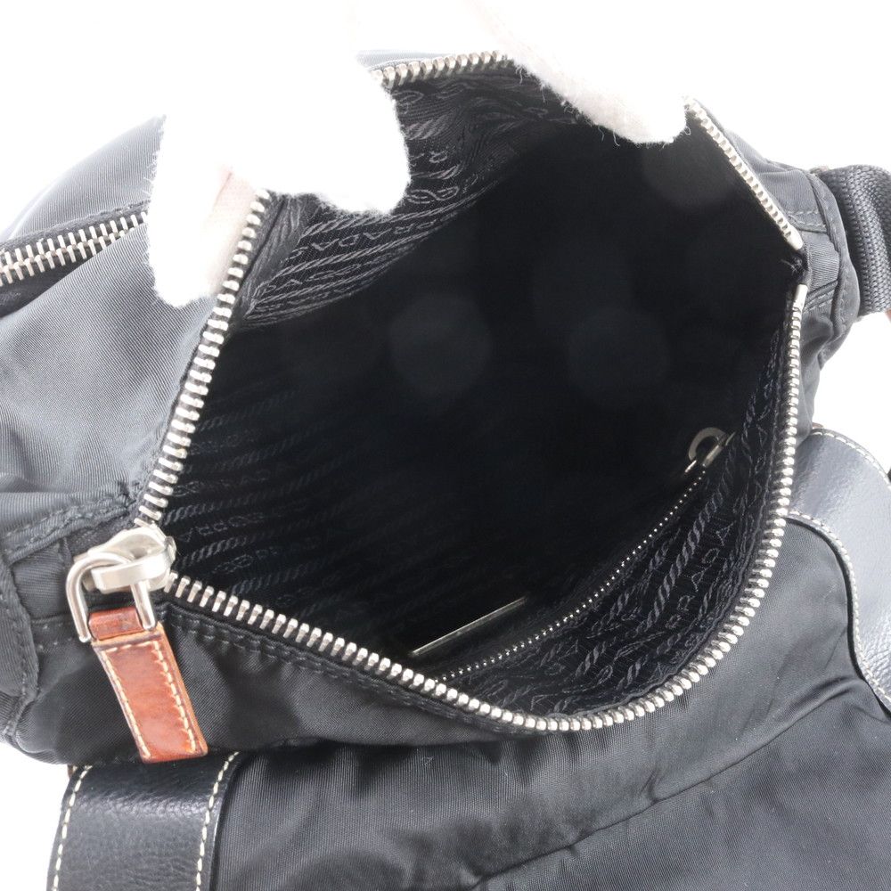 極美品 プラダ テスート ナイロン パイソン レザー ショルダーバッグ