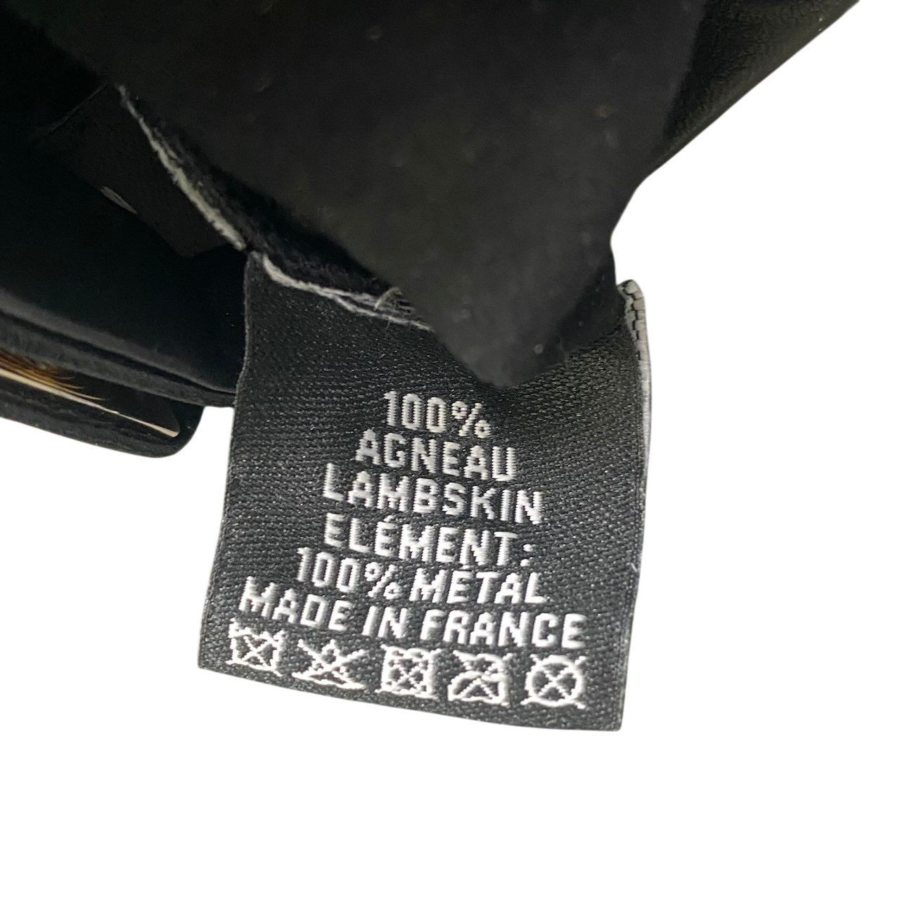 g1 CHANEL シャネル キルティングレザーグローブ 手袋 ターンロック式