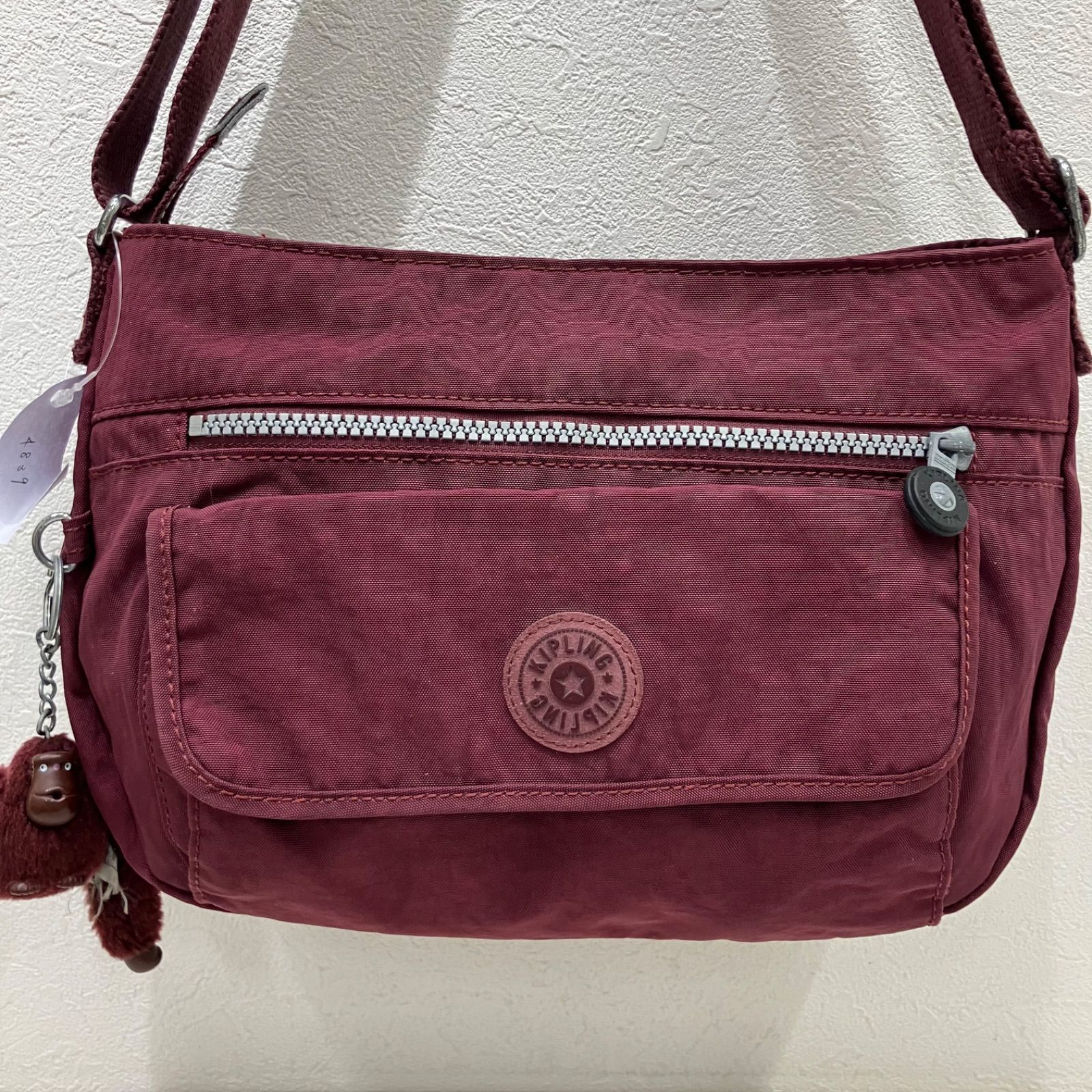 4839 Kipling キプリング ショルダーバッグ ワインレッド ボルドー 