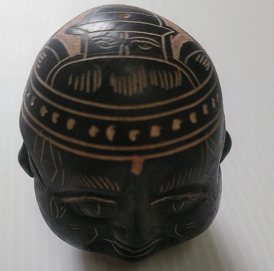 ネパール 喜怒哀楽の4面仏頭 インテリア アジアン 雑貨 置物 風水 仏像