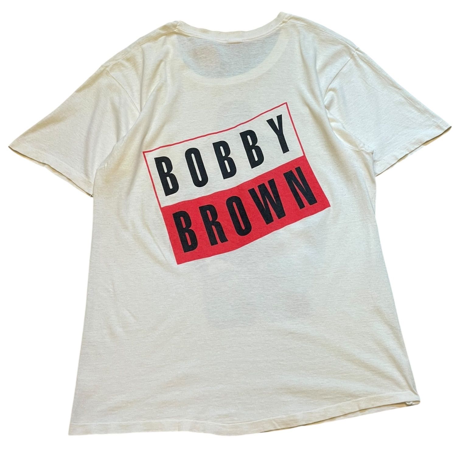 激レア90年代 BOBBY BROWN ボビーブラウンTシャツ XL R&B 90s BOBBY BROWN “BOBBY” S/S Tee 白 L ボビーブラウン R&B Tシャツ