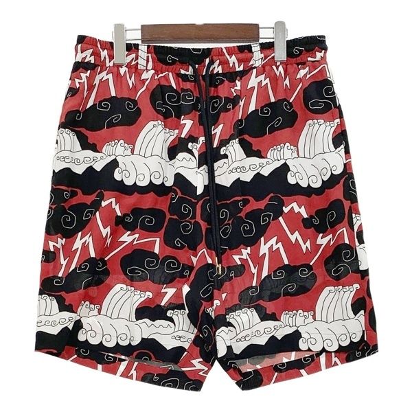 COTTON PAN コットンパン Chank 雲 ショーツ ショートパンツ ハーフパンツ 短パン 和柄 メンズ サイズ3 レッド系 ボトムス DM19649■