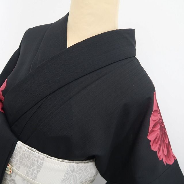 新品・浴衣】撫松庵 セオアルファ ダリア 洗える夏着物 仕付け糸付 付