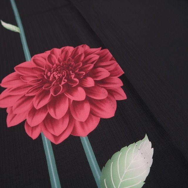 新品・浴衣】撫松庵 セオアルファ ダリア 洗える夏着物 仕付け糸付 付