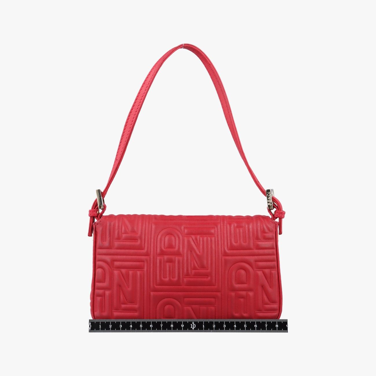 フェンディFendiマンマバケット レッド レザー 8BK060 2415-8BK060-YME
