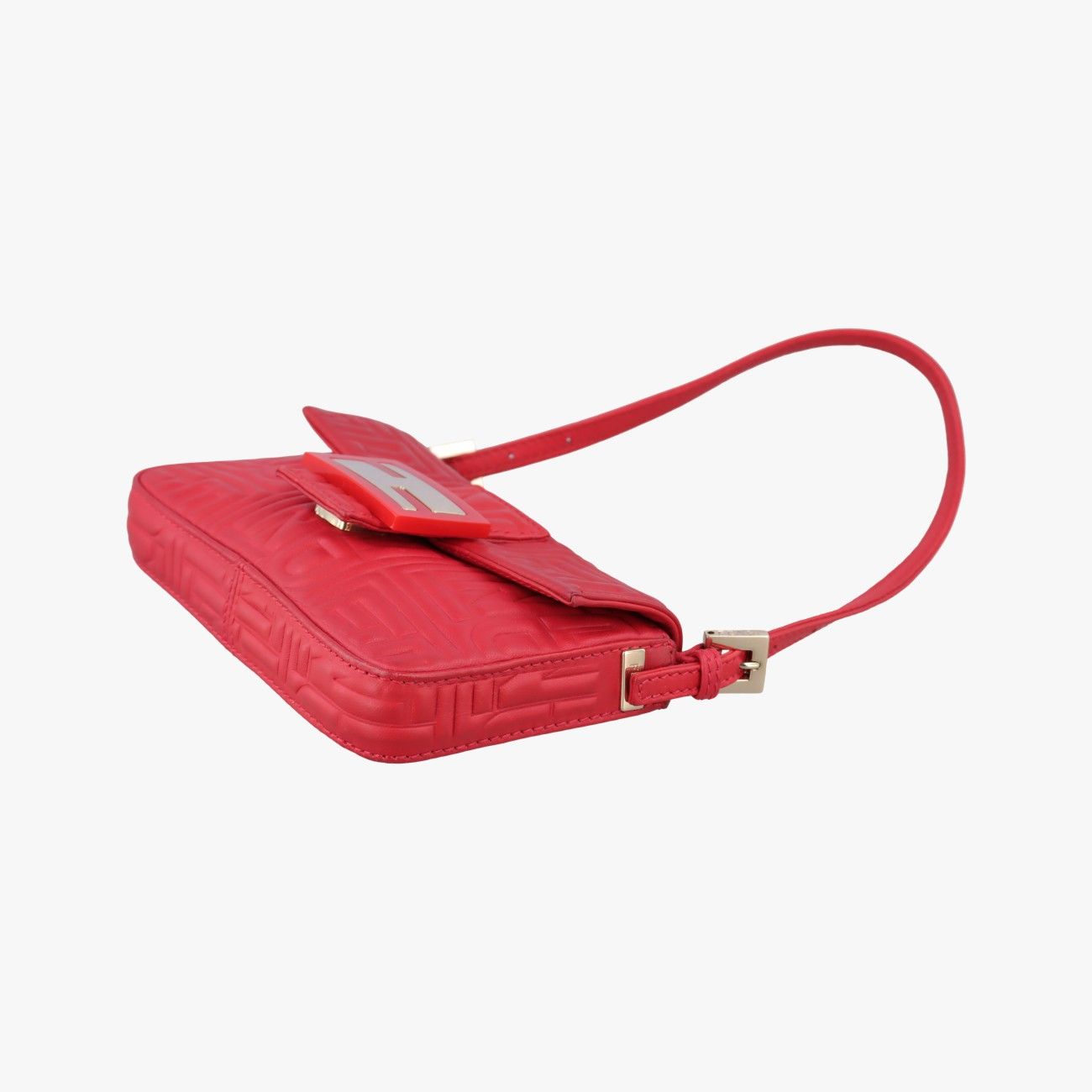 フェンディFendiマンマバケット レッド レザー 8BK060 2415-8BK060-YME