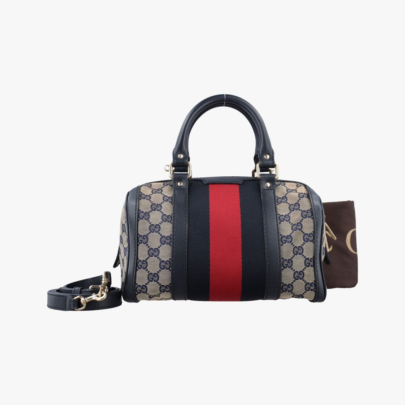 グッチGucciシェリーライン ネイビー×レッド×ベージュ キャンバス×レザー 269876 E011525248