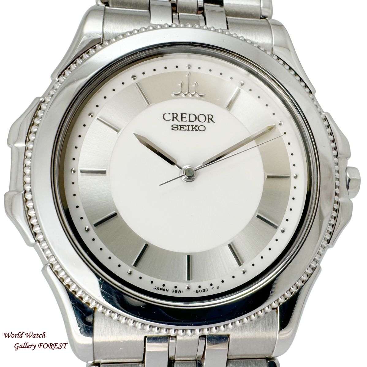 【クレドール☆パシフィーク☆GCLC015】K18WG × SS セイコー SEIKO クオーツ 9581-6040 中古 メンズ腕時計 70,400円