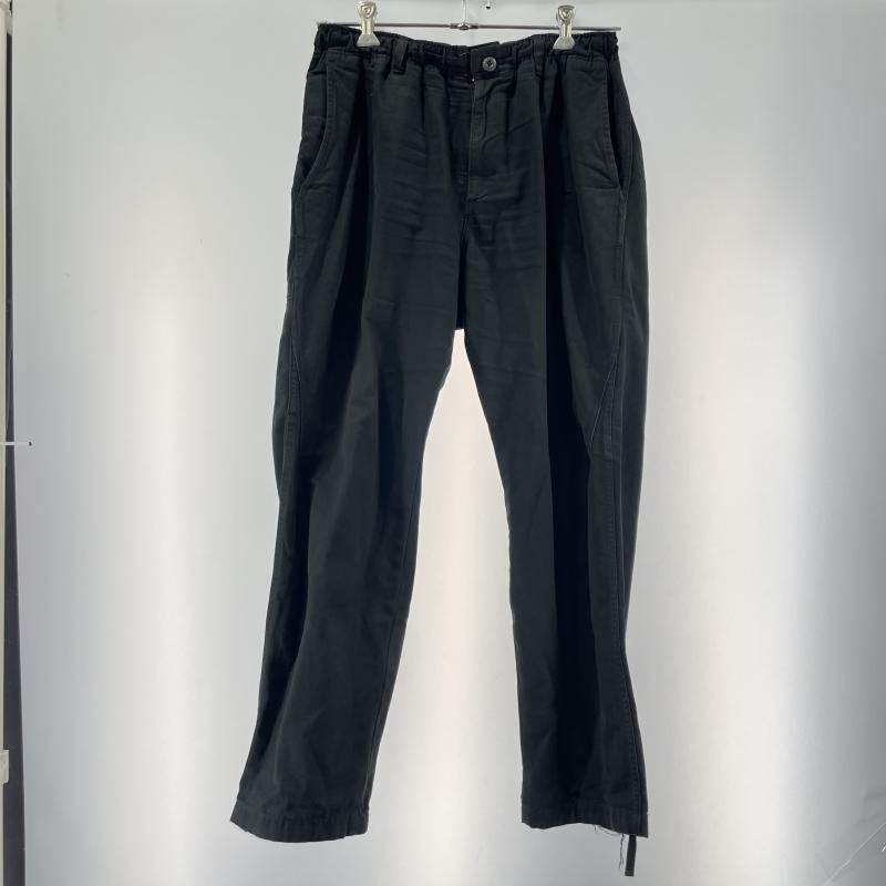 【中古】CUNE 6連うさぎ ワーク チノパンツ サイズ3 ブラック △裾破れ キューン[19]