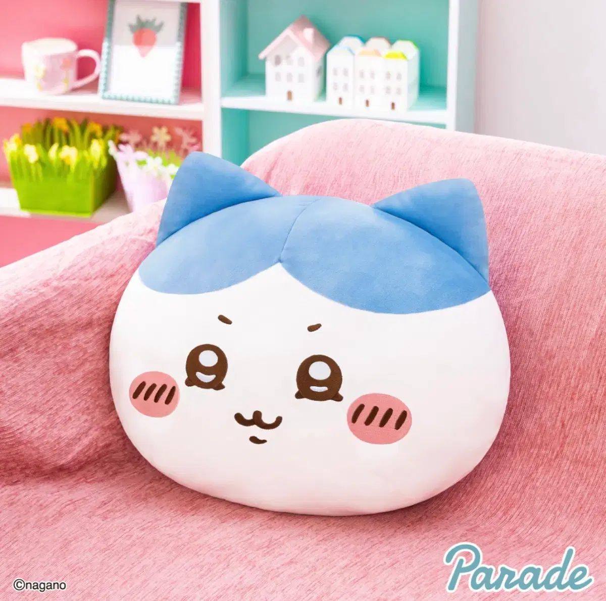 新作未開封) ハチワレ ウールもちる xl 顔クッション 新品