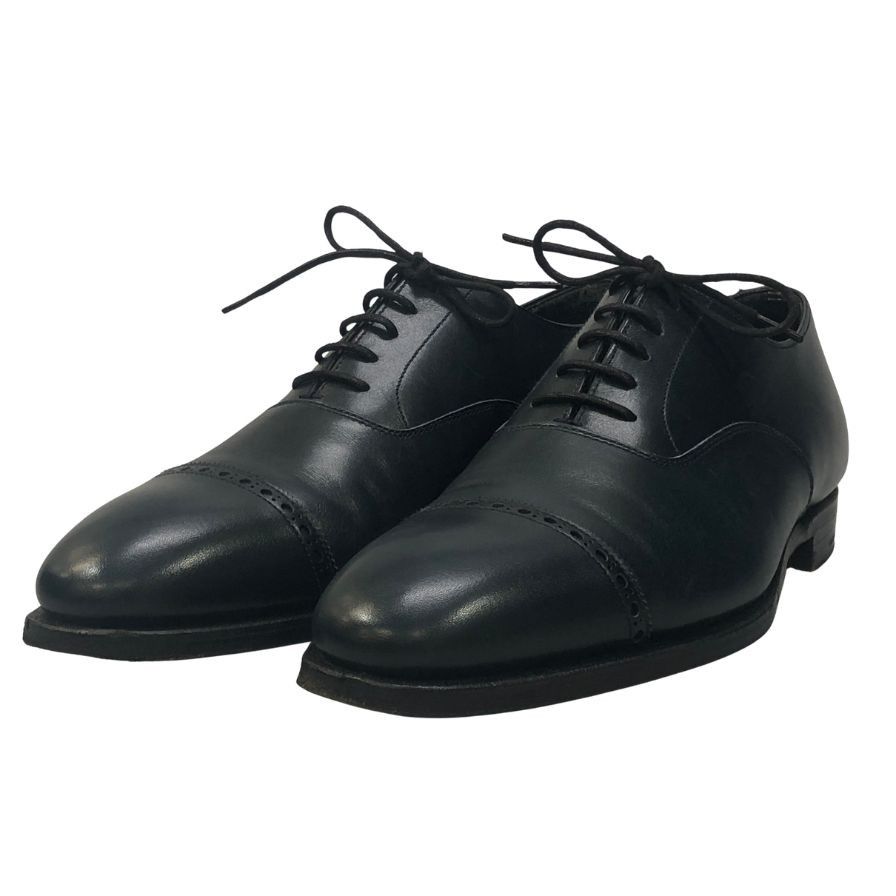 クロケット&ジョーンズ ストレートチップ レースアップシューズ X28360 メンズ ネイビー サイズ6E Crockett & Jones ビジネスシューズ 約25.5cm【LA】【中古】 クロケット&ジョーンズ ストレートチップ レースアップシューズ X28360