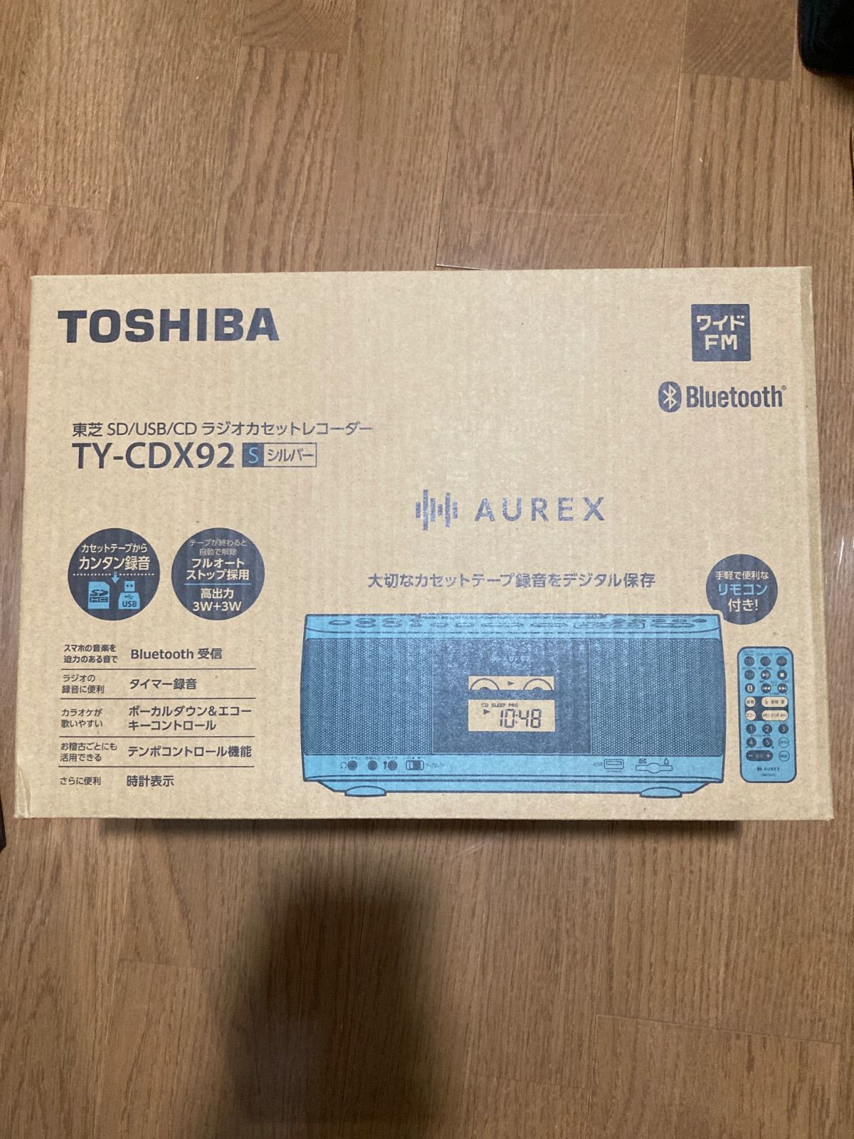 新品未開封】東芝 TY-CDX92 CDラジカセ Bluetooth SD USB カセット録音