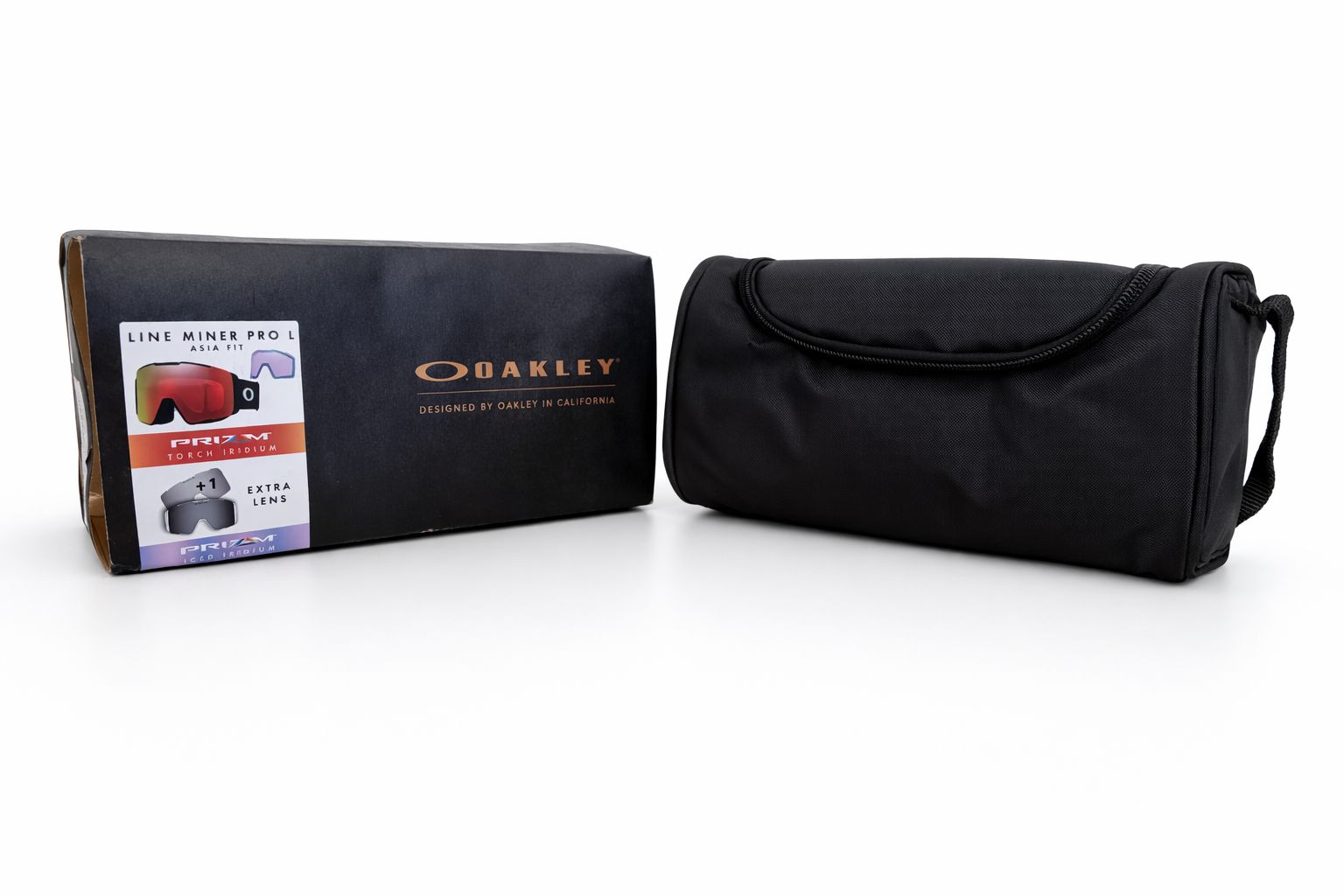 外箱訳あり品　OAKLEY LINE MINER PRO L OO7143A-03 マットブラック Prizm Torch Iridium + 交換レンズ Prizm Iced Iridium スキー ゴーグル スノーゴーグル