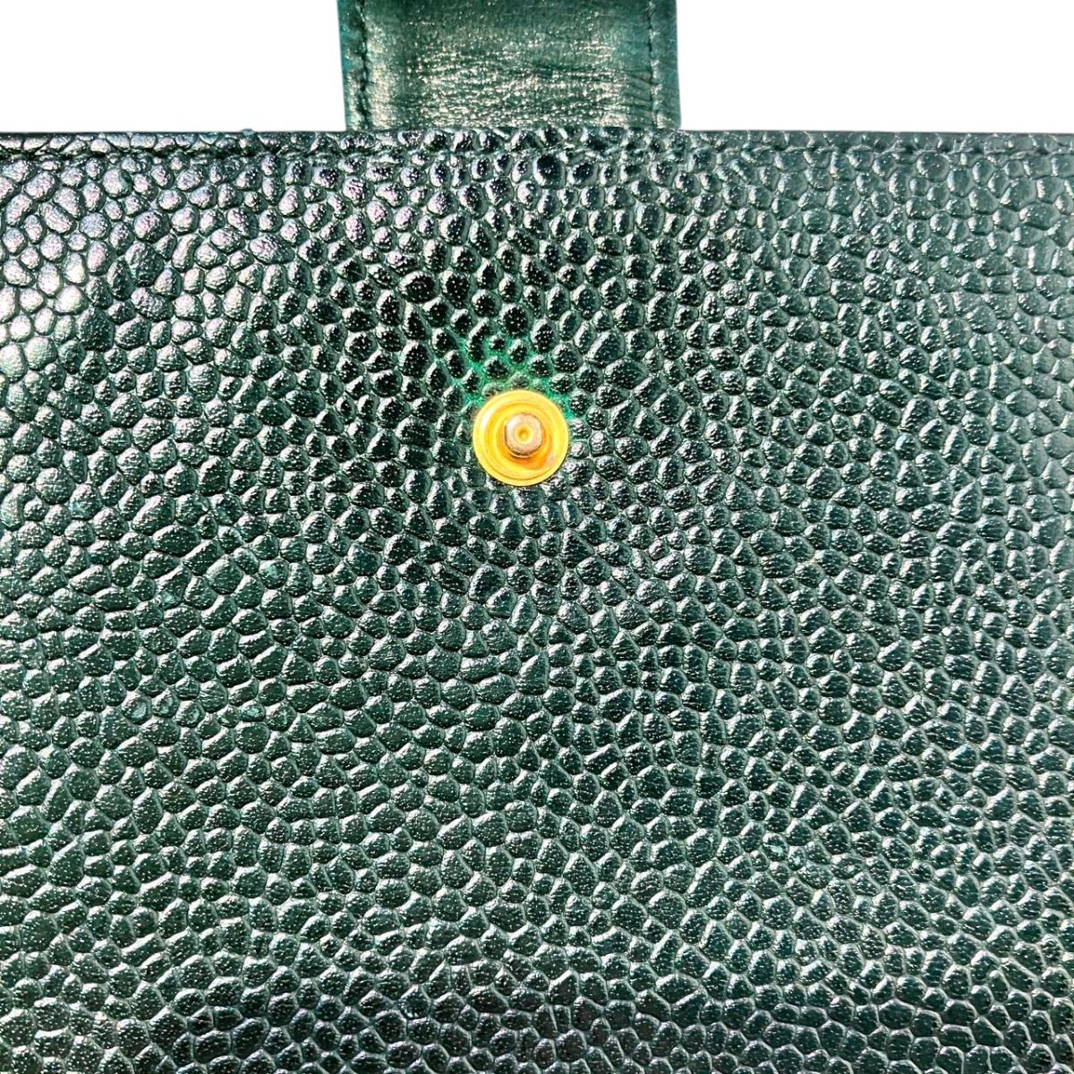CHANEL シャネル キャビアスキン ココマーク 二つ折り シャネル CHANEL ココマーク 二つ折り財布 キャビアスキン レディース