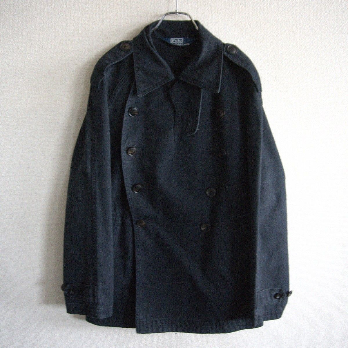 【美品】Ralph Lauren ダークグレー コート（38） 美品】POLO RALPH LAUREN 【M-38 モーターサイクル コート】M ネイビー