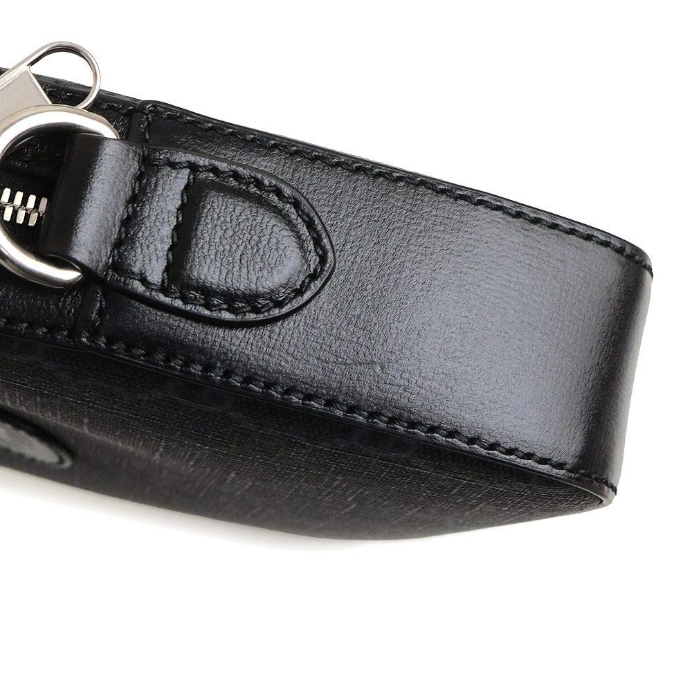 GUCCI グッチ　本物　ななめがけバック　ショルダーバック グッチ 703468 インターロッキングG GGスプリームキャンバス ブラック
