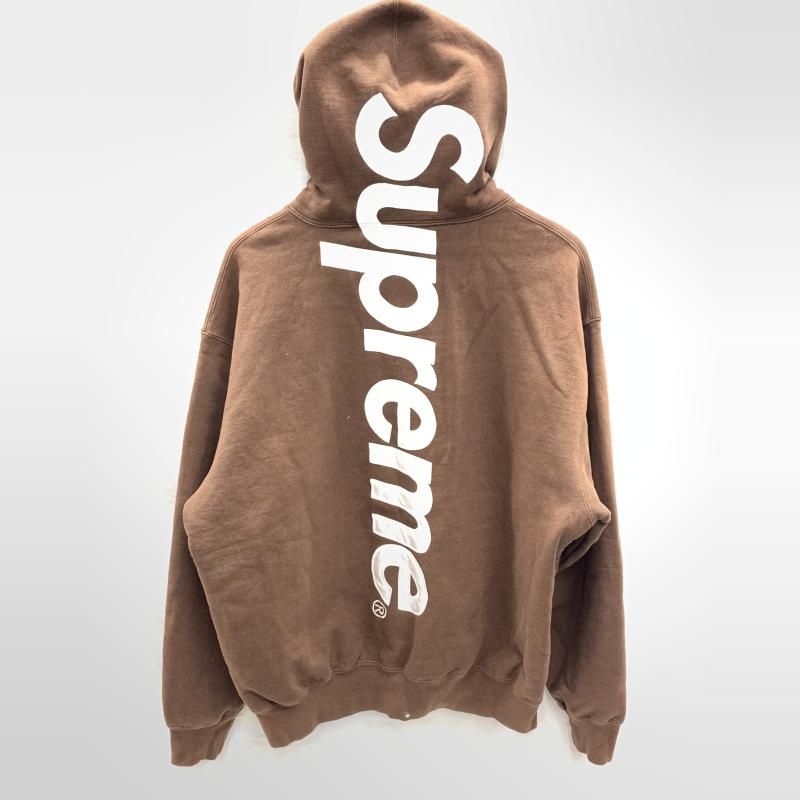 【中古】Supreme 24AW Satin Applique Hooded Sweatshirt M ブラウン シュプリーム[92][240092341828] 中古】Supreme 24AW Satin Applique Hooded Sweatshirt M ブラウン